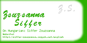 zsuzsanna siffer business card